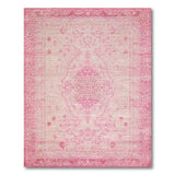 Blush Pink Persian Medallion Pink Area Rug