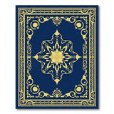 Traditional Persian Blue and Teal Ornate Navy Blue Persian Medallion Rug