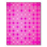 Geometric Modern Vibrant Pink Gingham Check Area Rug