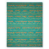 Prowling Tigers Teal Area Rug
