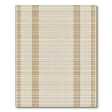 Coastal Beach Beige and Neutral Beige Striped Woven Coastal Area Rug