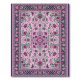 Pink Floral Medallion Persian Traditional Persian Area Rug