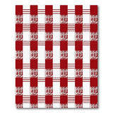 Red White Tribal Plaid Area Rug
