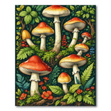 Lush Mushroom Forest Area Rug