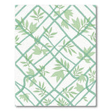 Mint Green Leaf Trellis Area Rug