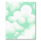 Dreamy Mint Bubble Abstract Area Rug