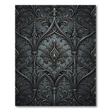Ornate Gothic Grey Area Rug