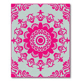 Pink Ornate Pink Mandala Persian Area Rug