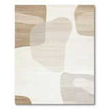 Beige and Neutral Abstract Neutral Organic Shapes Area Rug