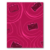 Playful Pink Briefcase Swirl Area Rug