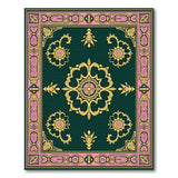 Multi-color and Patterns Emerald Green Persian Medallion Area Rug