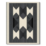 Geometric Modern Diamond Black White Geometric Diamond Area Rug