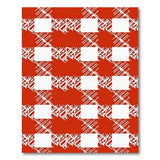 Red Bold Red White Plaid Area Rug