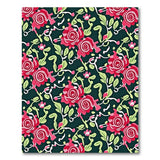 Pink Swirl Roses Floral Area Rug