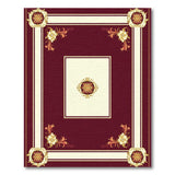 Red Persian Medallion Area Rug with Gold Accents