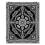 Black White Traditional Persian No. 2 Area Rug