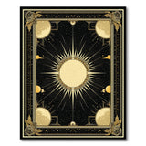 Celestial Gold Sun Moons Area Rug