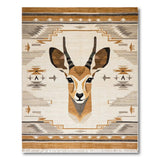 Geometric Antelope Head Southwestern Rug