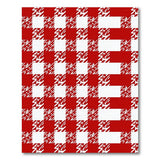 Rustic Farmhouse Bold Red White Gingham Check Area Rug