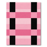 ODIKA Washable Pink and Black Plaid Area Rug - Low Pile, Non-Slip & Pet Friendly