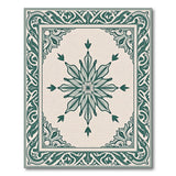 Ornate Teal Star Medallion Rug