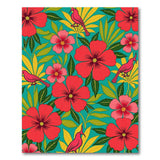 ODIKA Tropical Floral Bird Washable Area Rug, Low Pile Non-Slip Indoor Carpet