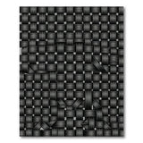 Black White Woven Basket Weave Area Rug