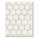 Beige and Neutral Beige Hexagon Geometric Area Rug