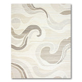 Abstract Wave Beige Beige and Neutral Area Rug