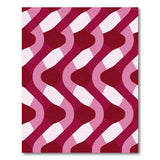 Wavy Pink Geometric Area Rug
