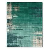 Abstract Area Emerald Green Distressed Abstract Area Rug