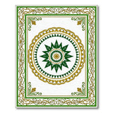 Ornate Green Star Medallion Persian Rug