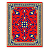 Red Red Persian Star Medallion Area Rug