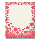 Pink Vintage Pink Floral Border Area Rug