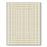 Geometric Modern Beige Checkered Grid Area Rug
