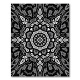 Mandala Intricate Black White Mandala Area Rug