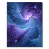 Cosmic Vortex Purple Swirl Area Rug