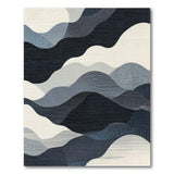 Abstract Blue Mountain Layers Area Rug