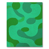 Green Vibrant Green Organic Shapes Area Rug