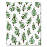 Green Pine Branch Pattern Area Rug