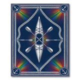Nautical Kayak Anchor Coastal Area Rug