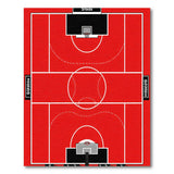 Red Basketball Court Red Area Rug