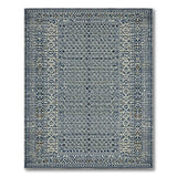 Navy Blue Persian Geometric Lattice Rug
