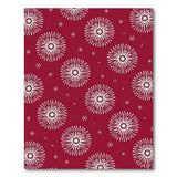 Festive Red Daisy Snowflake Area Rug