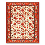 Opulent Red Floral Persian Area Rug