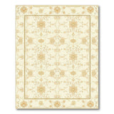 Cream Gold Floral Vine Area Rug