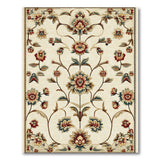 Ivory Floral Persian Area Rug