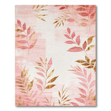 Blush Pink Gold Leaf Area Rug