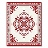 Red Ornate Medallion Persian Area Rug