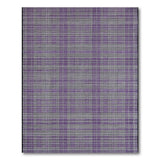 Purple Grey Plaid Woven Area Rug